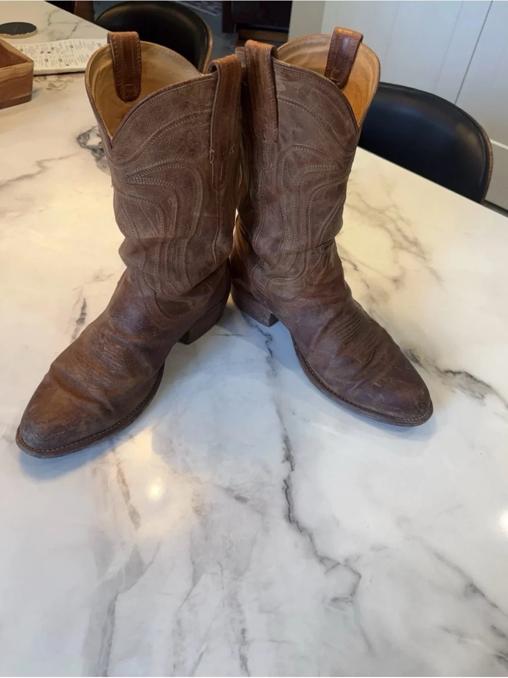 Tecovas Brown Leather Cowboy Boots